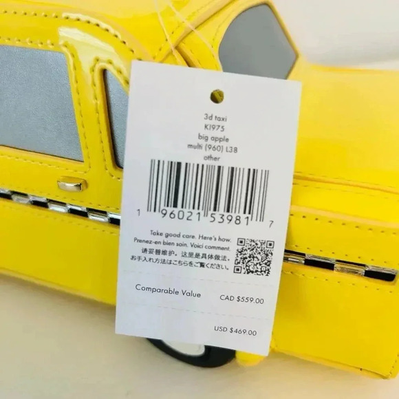 Kate Spade Purse NYC Big Apple 3D Taxi Crossbody Bag - Picture 7 of 12